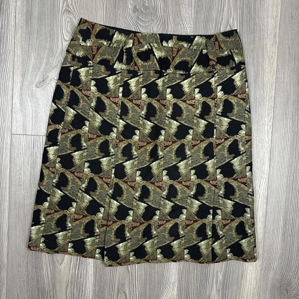 Etcetera Women's Black Wool & Silk Midi Skirt - Business Casual Office Wear - NW